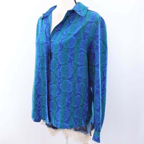 Vintage | Pendleton Satin Long Sleeve Button Down Shirt 14 1980's - Picture 1 of 6